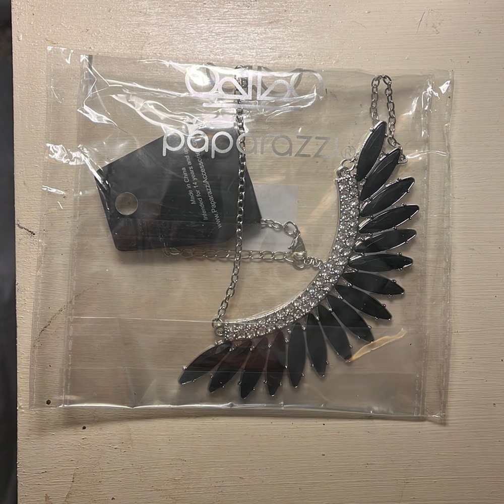 Never Been Used Silver and Black Necklace